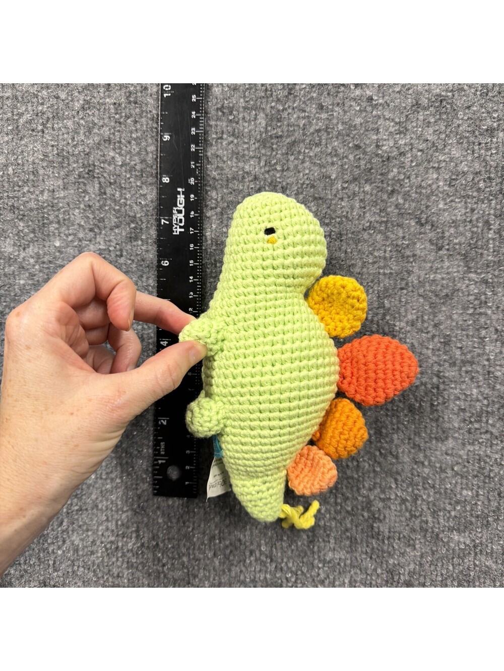 Bobi Craft Stegosaurus Crochet Handmade Organic Cotton With Rattle For Babies